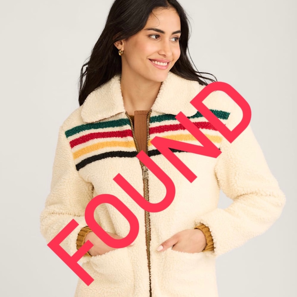 FOUND ISO Pendleton Glacier Stripe Sunset Sherpa Jacket
